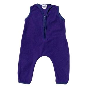 Campmor purple fleece zippered romper 12m